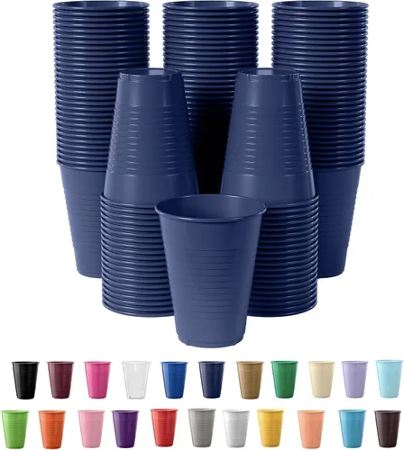 Miniatura 14 de Party Solids Vasos de plástico negros - 12 onzas, paquete de 100