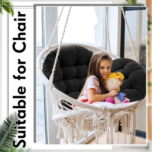 Miniatura 4 de Jerify Cojines de suelo grandes, redondos, cuadrados, grandes para meditación, para el aula, adultos, meditación, picnic, fiesta, asiento, Negro