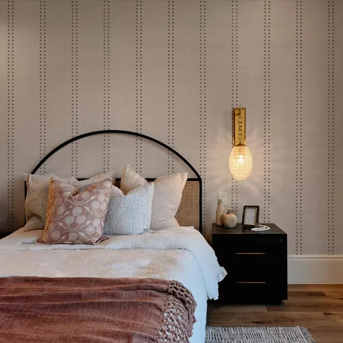Miniatura 4 de Ansehan HA4002 - Revestimiento de pared hecho a mano con rayas de 36 pulgadas de ancho x 8 yardas de largo, texturizado, moderno, no prepegado