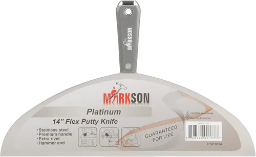 Miniatura 9 de MARKSON Herramienta raspadora de masilla de 8 pulgadas, hoja de acero inoxidable para paneles de yeso, raspador de pintura con mango de nailon