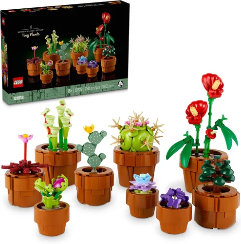 LEGO Botanicals Plantas Pequeñas - Juego de construcción de plantas artificiales de interior para decoración del hogar, cocina, escritorio, adultos