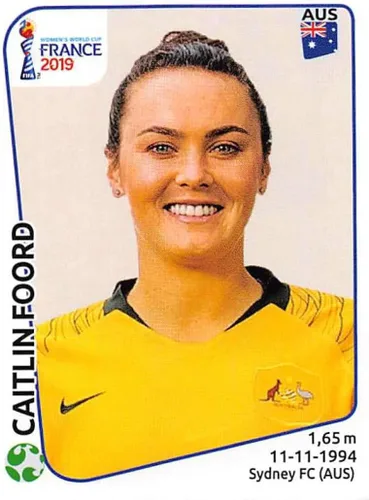 Panini FIFA - Calcomanías para álbumes de la Copa Mundial Femenina de Francia 2019 (solo adhesivo individual) Fútbol #192 Caitlin Foord Australia 2