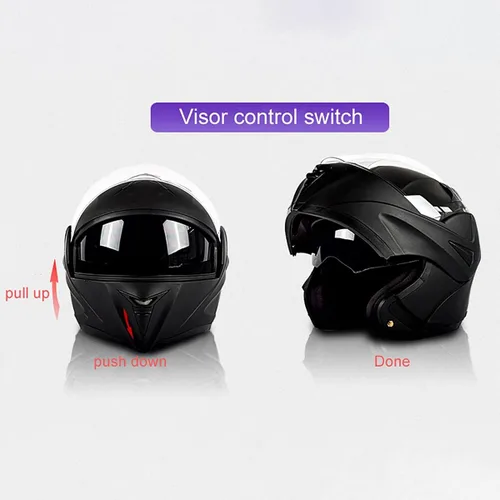 Miniatura 3 de Casco modular SDFGDFD Bluetooth, casco anticolisión de la motocicleta de cara completa ha obtenido la certificación DOT/ECE, casco de moto de cara