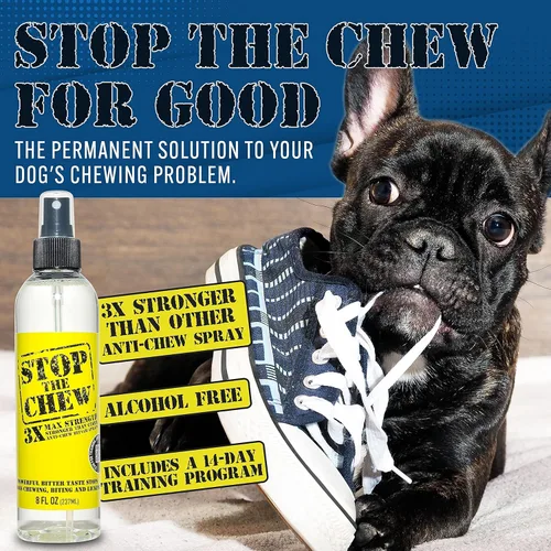 Miniatura 3 de Spray profesional anti mascadas para perros y cachorros, sin alcohol, disipador amargo más poderoso, 8 onzas