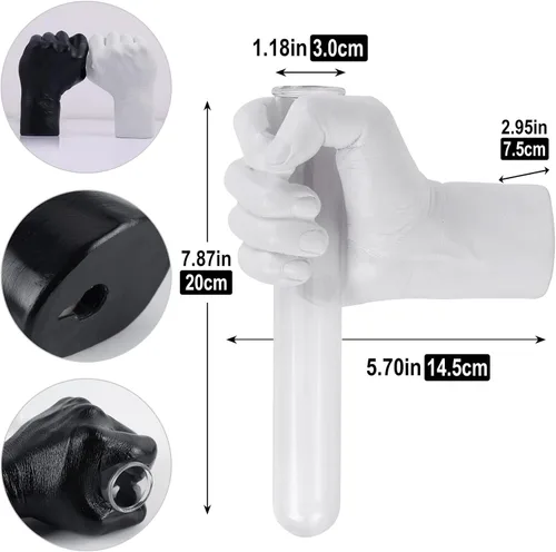 Miniatura 5 de 2 piezas de esculturas de pared, florero de manos para decoración del hogar, escultura artística de montaje en pared, estatua de arte de pared