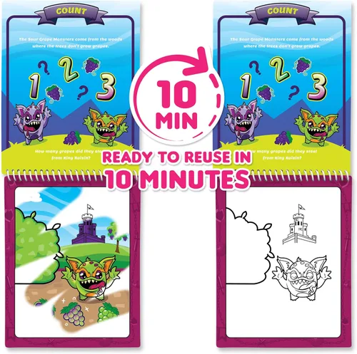 Miniatura 4 de Scentco Water Magic - Libros de actividad reutilizables con aroma gourmet patentados Scentco Water Reveal - Sin desorden, todo diversión