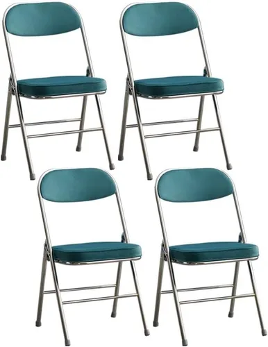 Miniatura 42 de Sillas de comedor modernas, silla auxiliar tapizada para el hogar, con acabado mate, silla de comedor plegable con respaldo abierto, silla sin