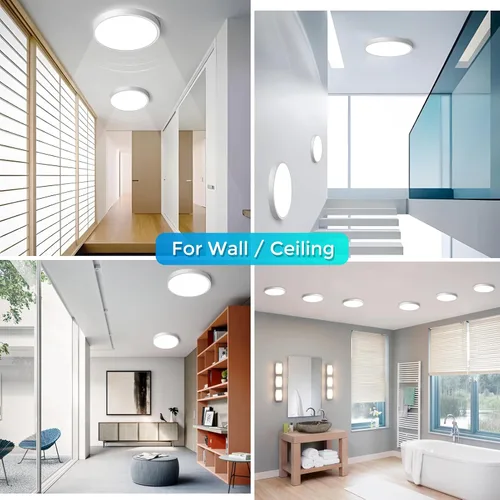 Miniatura 5 de LightingWill - Lámpara de techo LED de 7 pulgadas con montaje empotrado, 4000K blanco natural, 1500LM, 12W, lámpara de techo redonda moderna