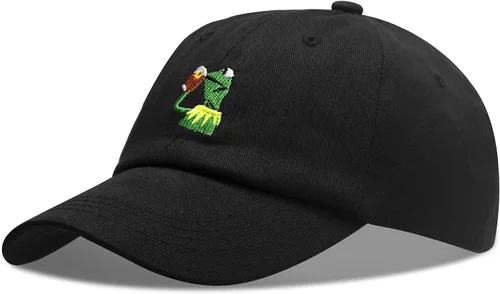 Miniatura 14 de Gorra de béisbol bordada Kermit The Frog ajustable, unisex, clásica, para papá