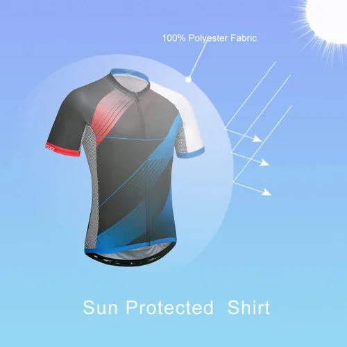 Miniatura 6 de wantdo Camisetas de ciclismo para hombre, camisetas de ciclismo de montaña MTB Jersey de manga corta Camisetas de ciclismo transpirable de secado
