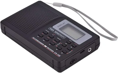 Miniatura 8 de Radio estéreo digital portátil AM/FM, sonido SW/LW/TV, sintonización digital, receptor de banda completa con reloj despertador, radio pequeña