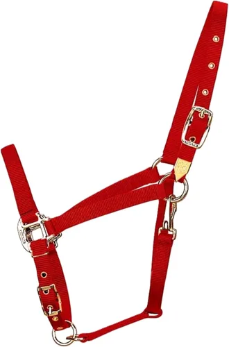Miniatura 4 de Hamilton Caballo árabe de nailon de 3/4 pulgadas con barbilla ajustable y broche de garganta, promedio, 800 a 1100 libras, negro