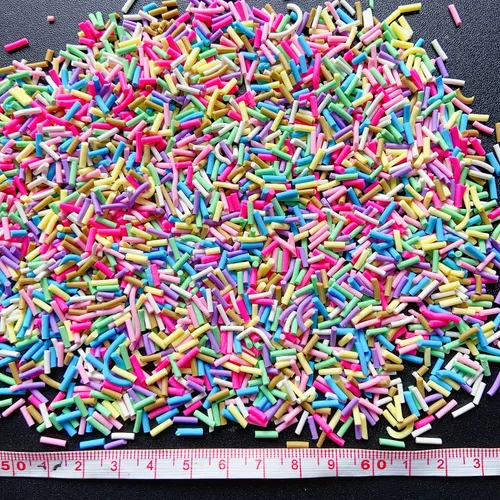 Miniatura 4 de EHOPE 50g de gránulos falsos de resina, gránulos falsos de caramelo, gránulos de arcilla, gránulos de polímero, rebanadas de arcilla de polímero 10