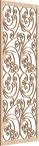 Miniatura 189 de 9 3/8"W x 24 3/8"H x 1/4"T Marilla Decorativos Paneles de Pared de Madera Calado, Abedul
