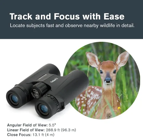 Miniatura 6 de Celestron - Prismáticos Outland X 10x42 – Ideales para Observación de Aves y Actividades al Aire Libre – Lentes Objetivas de 42mm – Campo de Visión