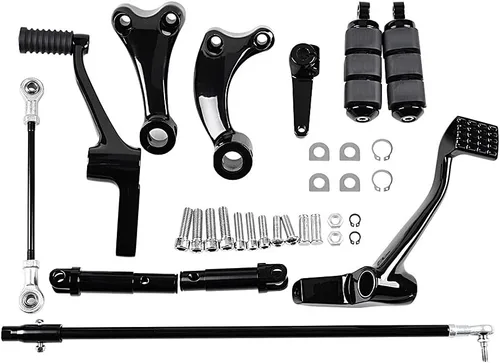 Miniatura 4 de AMOPA CORP Kit completo de controles delanteros negros para Harley Sportster XL 1200 883 (seleccionado 2014-2022)