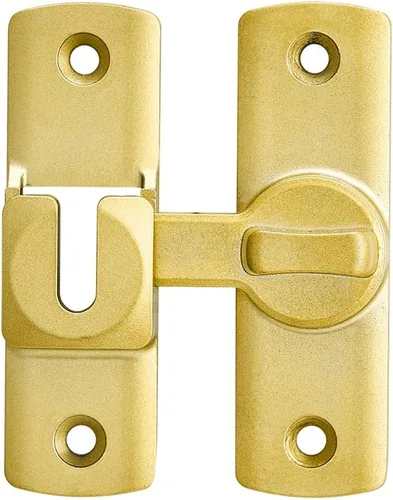 Miniatura 7 de Cerradura de puerta de granero con tapa dorada de 90/180 grados, protege la privacidad, pestillo de puerta de seguridad, cierres de puerta
