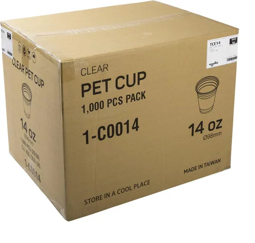 Miniatura 3 de AmerCare Vasos de PET transparentes de 14 onzas, caja de 1000