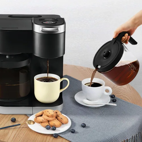 Miniatura 7 de 12 tazas de repuesto para cafetera de vidrio Keuri-g K-Du o (no modelo Essential), jarra de repuesto para cafetera de 12 tazas, cómodo mango
