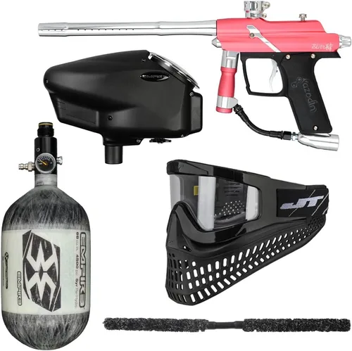 Miniatura 3 de Action Village Azodin Blitz - Kit de 4 pistolas de paintball Azul polvo/naranja pulido