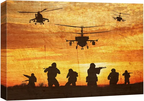Miniatura 11 de wall26 Lienzo impreso para pared, panel de madera, bandera de Estados Unidos, historia educativa y escolar, arte moderno, nacional, clásico