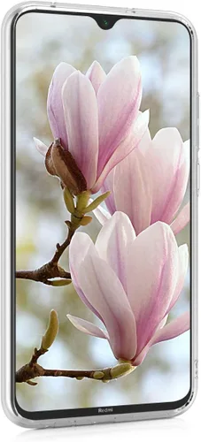 Miniatura 2 de kwmobile Funda transparente compatible con Xiaomi Redmi Note 8 (2019/2021) - Funda de teléfono de TPU suave - Flores de cerezo rosa/marrón