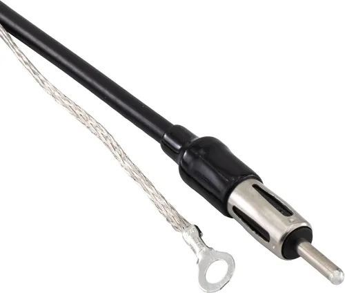 Miniatura 4 de RecPro Antena de mástil de goma para radio AM/FM RV con cable de 72 pulgadas Montaje superior o lateral Antena de goma flexible con base Negro
