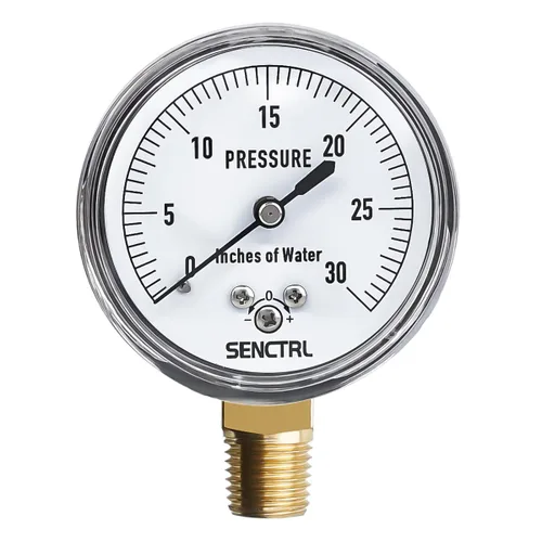Miniatura 8 de SENCTRL 0-3 Psi Medidor de Baja Presión, Medidor de Cápsula, Tamaño de Dial de 2-1/2", Montaje Inferior de 1/4" NPT, Ajuste Cero, para Prueba