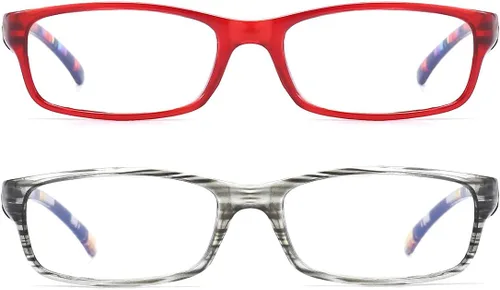 Miniatura 8 de Gafas de lectura con bloqueo de luz azul para mujer, paquete de 2 lentes de lectura con pantalla azul con estuche de aumento 1.0