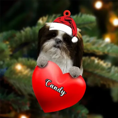 Miniatura 100 de Adornos de Navidad personalizados para perros, nombre personalizado, adorno de Malamute de Alaska, adornos acrílicos, regalos de Navidad, amantes