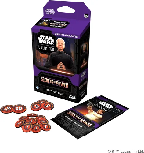 Miniatura 3 de Asmodee Star Wars: Unlimited TCG Secrets of Power Chancellor Palpatine Spotlight Deck - Baraja preconstruida de 50 cartas lista para jugar