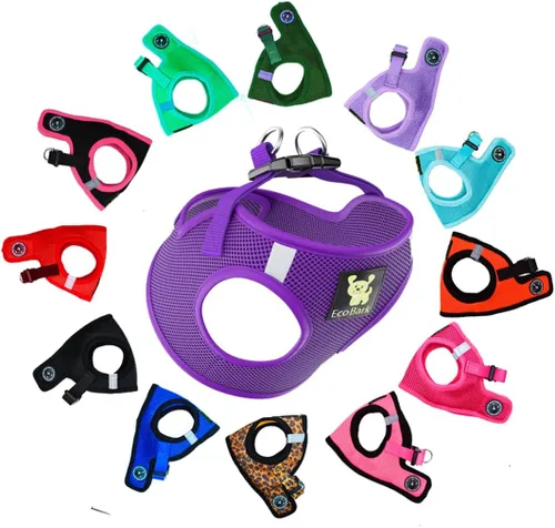 Miniatura 33 de EcoBark Arnés para perro – Arneses ecológicos para perros XXS, XS y pequeños – Chaleco de cuerpo pequeño reflectante y ajustable – Arnés de malla
