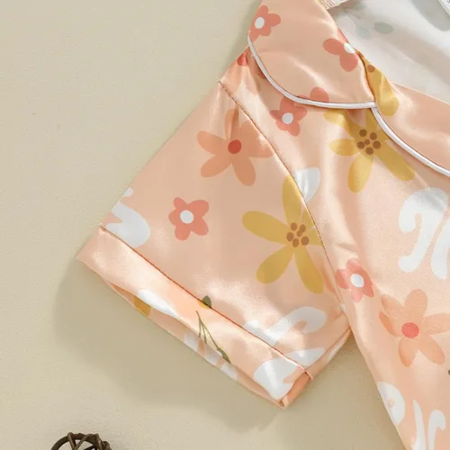 Miniatura 83 de Conjunto de pijama de manga larga con botones para niña pequeña, conjunto de ropa de dormir