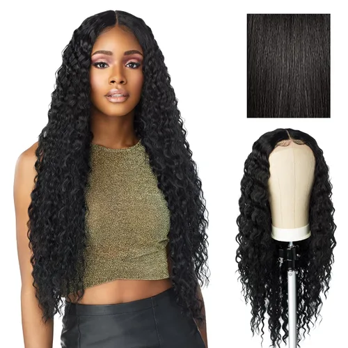 Sensationnel Butta Lace Wigs - Unidad 3 Extra Ancha Raya Profunda de 5 Pulgadas Peluca Sintética Línea de Cabello Predesfilada Sin Pegamento Frente