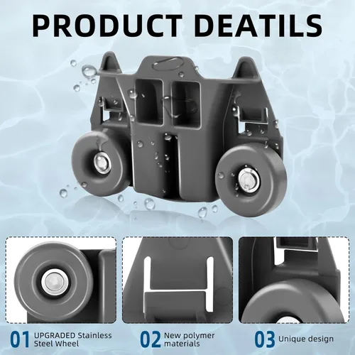 Miniatura 3 de AMI PARTS W10195417V WPW10195417V 4 paquetes de ruedas para lavavajillas estante inferior apto para kitchen-aid whirl-pool ken-more lavavajillas