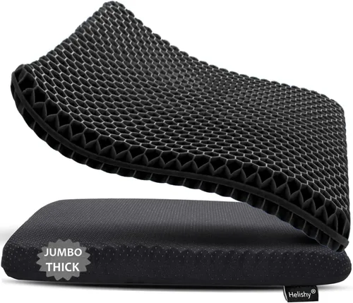 Miniatura 12 de Cojín de gel para sentarse durante mucho tiempo, cojín de gel extra grueso para silla de ruedas, almohadillas suaves para sillas de oficina, hogar