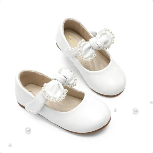 Miniatura 2 de DREAM PAIRS Zapatos de vestir para niña de las flores, zapatos de ballet Mary Janes, zapatos de bailarina, zapatos de baile para fiesta de boda