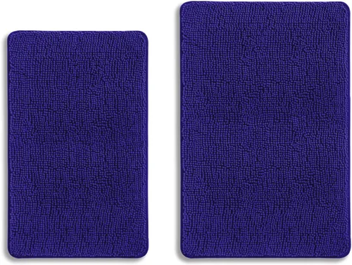 Miniatura 294 de Alfombra de baño pequeña de 12 x 18 pulgadas, lavable y absorbente, antideslizante, alfombra de baño de felpilla gruesa y suave para baño, ducha