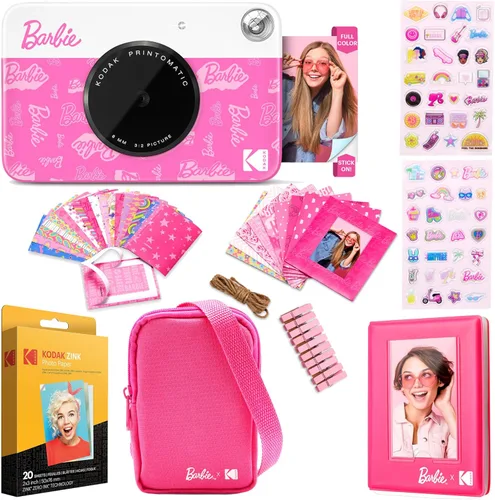 Miniatura 17 de Kodak Printomatic - Paquete de inicio de cámara de impresión instantánea a todo color + estuche de transporte + papel fotográfico Zink de 20 Negro