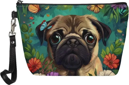Miniatura 11 de HUGS IDEA Bolso animal del maquillaje de la impresión de la moda de las mujeres de la PU de, Negro (Dachshund), Chico
