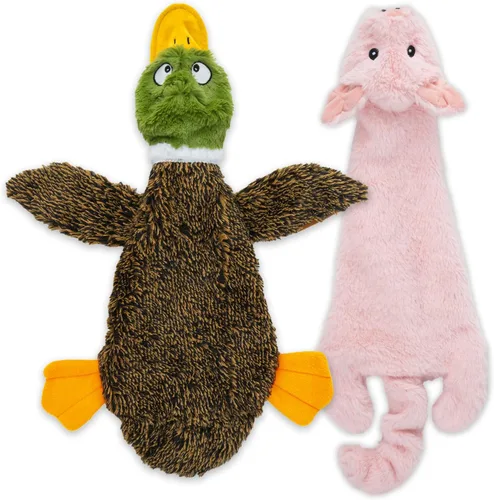 Miniatura 19 de Best Pet Supplies - Juguetes para cachorros y perros adultos, crujen y hacen chirridos, pato, verde claro aCrinkle Duck (verde claro)