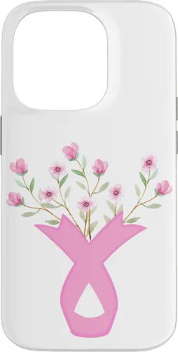 Miniatura 16 de iPhone 13 Flower Jar Pink Ribbon Breast Cancer Concientización Mes de Mujeres Caso