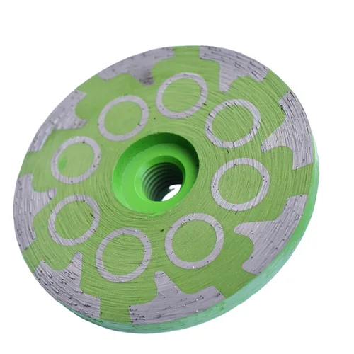 Rueda de Copa de Diamante Rellena de Resina de Rectificado Suave de 4 pulgadas x 5/8-11 pulgadas para Amoladora Angular, Rueda de Rectificado de