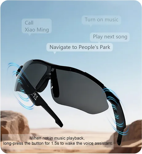 Miniatura 3 de Gafas de música inteligentes para ciclismo, gafas deportivas Bluetooth con altavoz, gafas de sol polarizadas Bluetooth para hombres y mujeres