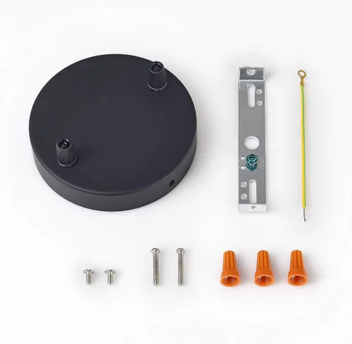 Miniatura 10 de BRIGHTTIA Toldo de techo blanco de 1 puerto con agarre de cable de nailon, kit de conversión de accesorio colgante enchufable a cable rígido - Placa