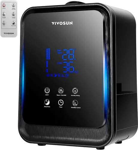 Miniatura 9 de VIVOSUN Humidificador de niebla fría de 4L con control remoto para dormitorio, plantas, bebé, piel seca