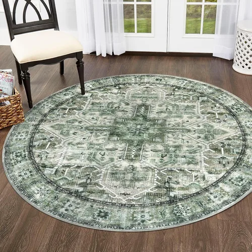 Miniatura 136 de SIILOOM Alfombra lavable de 2 x 3 pies, alfombra suave color taupe ceniza para entrada, tapete antideslizante para puerta de interior, tapete