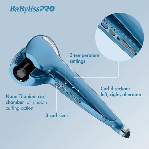 Miniatura 3 de BabylissPRO Nano Titanium - Rizador de pelo profesional, herramienta 3 en 1 para rizos apretados, sueltos u ondulados
