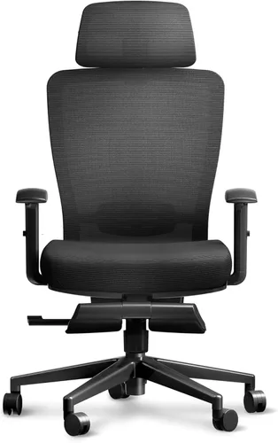 Miniatura 9 de ErgoChair Ultra, silla ergonómica de oficina con respaldo alto, soporte lumbar 2D, reposapiés, reposacabezas 3D, base de metal resistente, cómodo