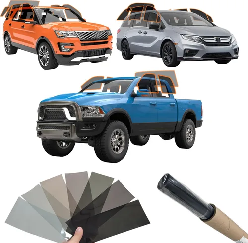 Miniatura 22 de MotoShield Pro Kit de tintado de ventana automática Personalizar sombra: Película de tinte precortada de carbono 5% - 50% para todos